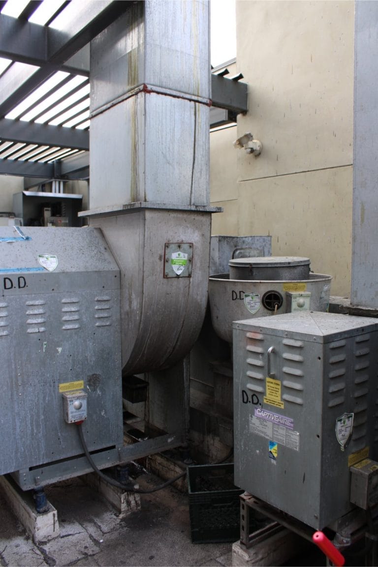 a commercial kitchen exhaust system's outdoor ventilation